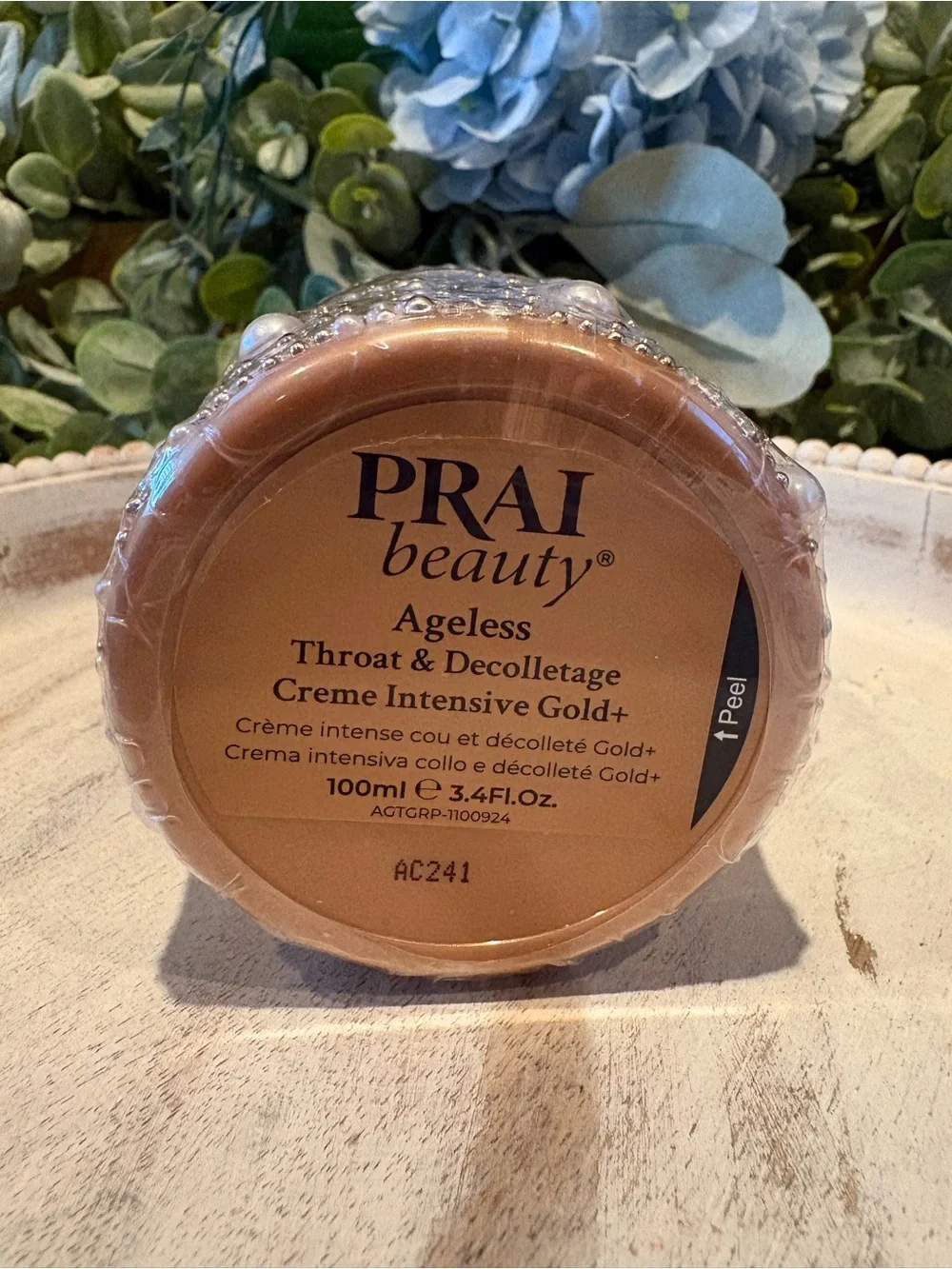 Prai Beauty Ageless Throat Cream-Embellished Rose Gold Container
